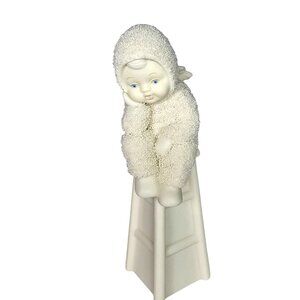 Department 56 snow baby "Time Out" Figurine - Collectible Porcelain Baby Angel